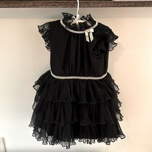 Janie and Jack girls black tulle dress Size 7
